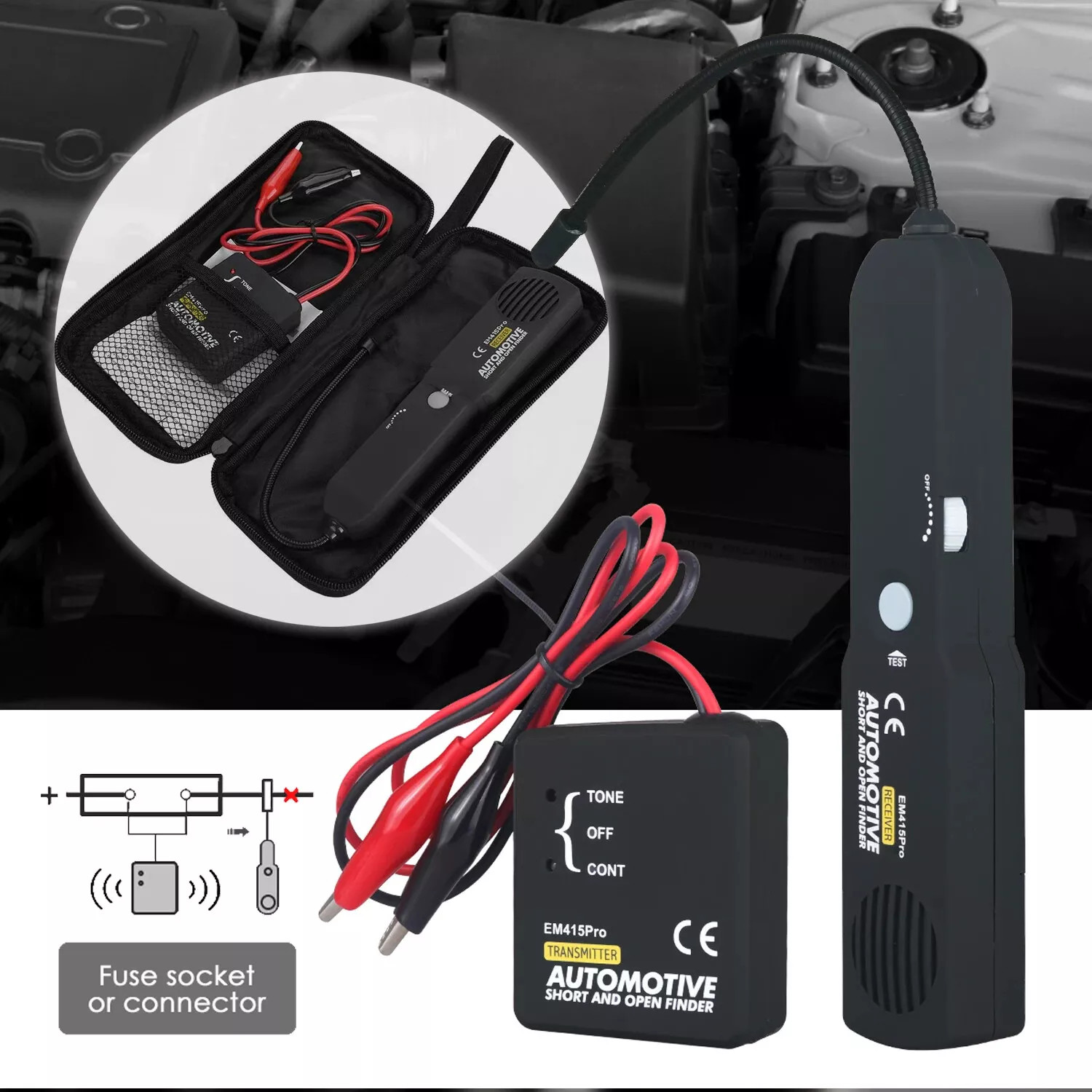 6~42V Digital Automotive Wire Finder Short Open Circuit Tester Cable Car Scanner