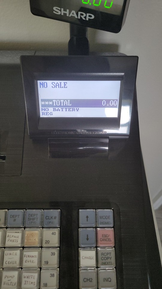 SHARP XEA407 THERMAL DUAL TAPE ELECTRONIC CASH REGISTER WORKING No