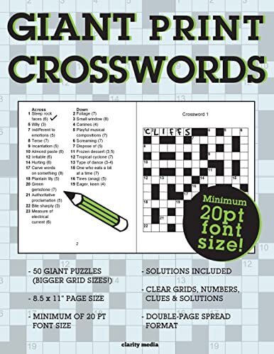 Giant Print Crosswords,Clarity Media | eBay UK