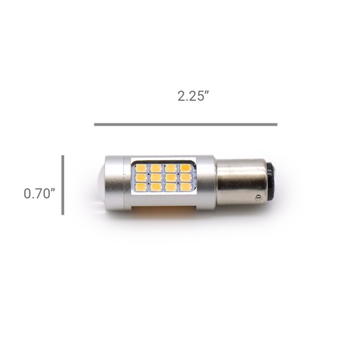1157 LED Amber Yellow DRL Turn Signal Parking Side Marker Light Bulbs - Picture 2 of 6