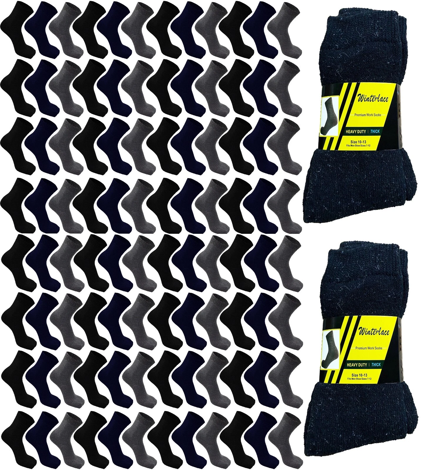 96 Pairs Thermal Work Socks for Men, Heavy Duty Thick Winter Boot Sock Bulk Pack
Opens in a new wind