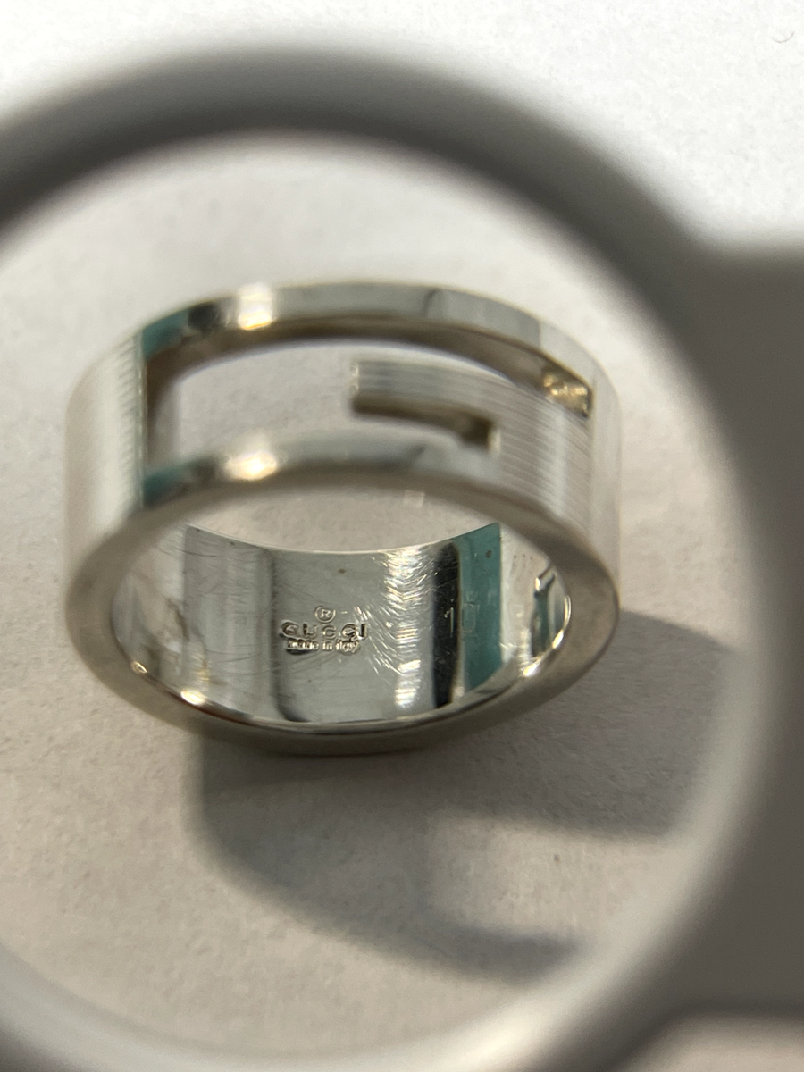 GUCCI Ring Branded Cutout G Silver925 US 5.5(US Size)accessory