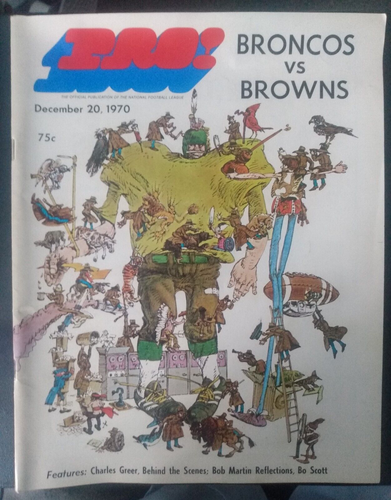 December 20, 1970 Denver Broncos v Cleveland Browns pro! Game Program