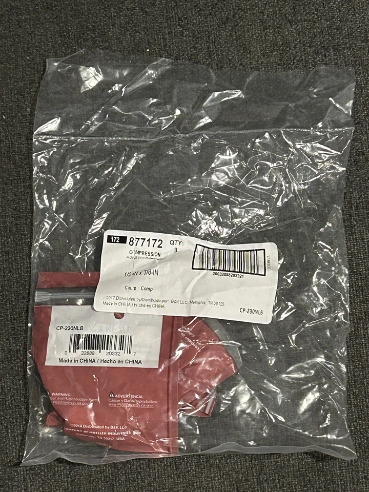 Lot Of 12 Pieces Proline  1/2 in. Threaded Flare x 3/8  Brass Adapter Coupling - Image 3 of 4