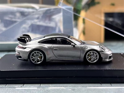 JY Model 1/64 Scale Porsche 911 GT3 Silver Diecast Car Model Toy