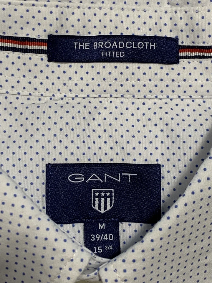 Camisa con botones manga larga GANT Gingham para hombre M 15 3/4 - 39 blanca Foto 4 de 4