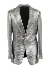 TOM FORD Atticus Silver Tuxedo Dinner Jacket Size 46 / 36R U.S. Jacket Blazer...