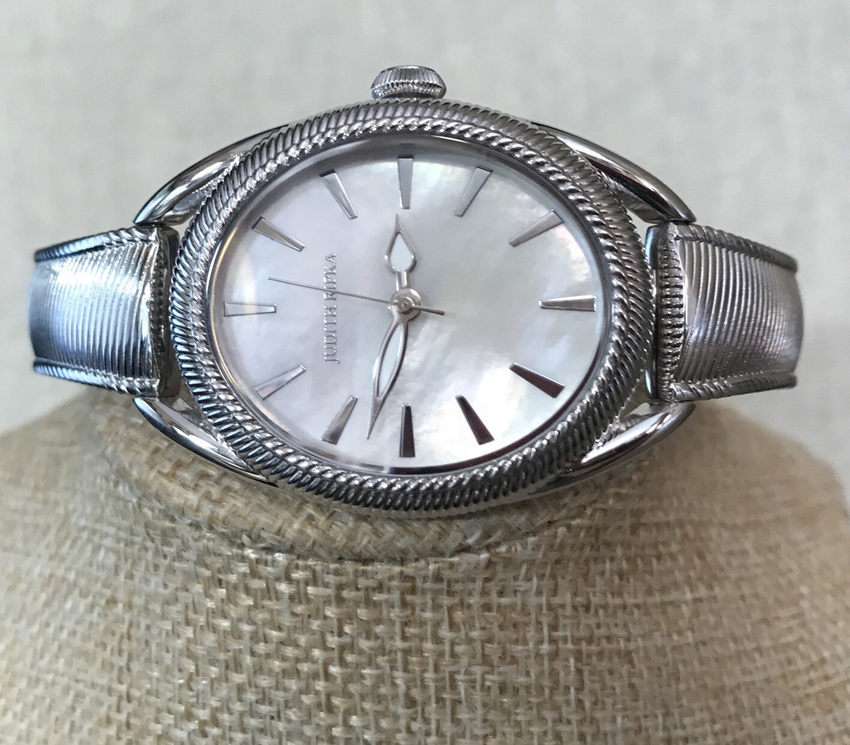 Judith Ripka Marni Silvertone Mother of Pearl Dial Bracelet Watch Judith Ripka Isola Watch with Mother of Pearl and Stainless  main image 4