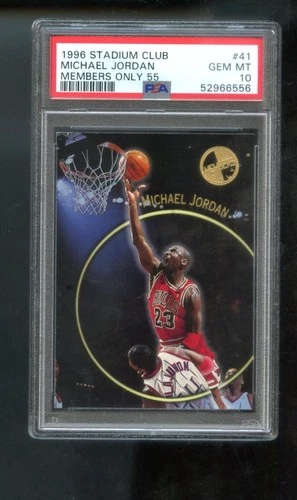 1996-97 Topps Stadium Club Members Only 55 #41 Michael Jordan PSA 10 Graded Card