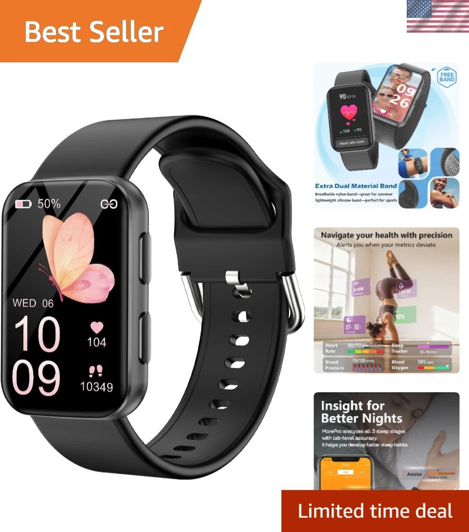 Smart Health Fitness Watch for Men and Women - 24/7 Heart Rate & Sleep Tracking