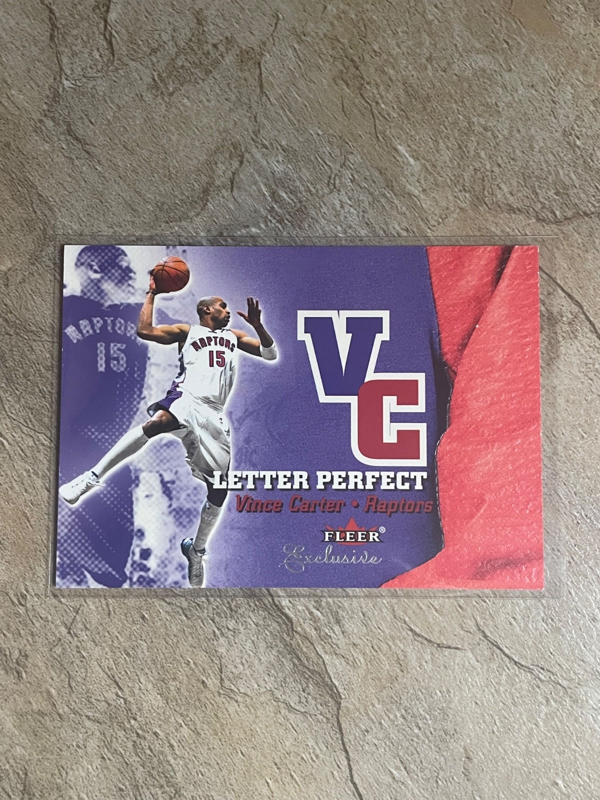 2001-02 Fleer Exclusive Vince Carter Letter Perfect #1 of 25LP