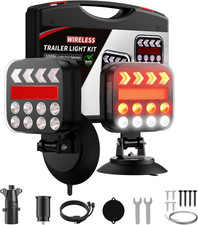 Wireless Magnetic Trailer Lights - Rechargeable LED Kit, IP67 Waterproof