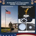 Yescom 20ft 13 Gauge Sectional Flag Pole Kit with Solar Light US Flag Gold Eagle — photo 2