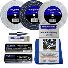 Drill Aluminium Alloy Brass Copper Metal Polishing Kit 4" x 1" 7pc Pro-Max