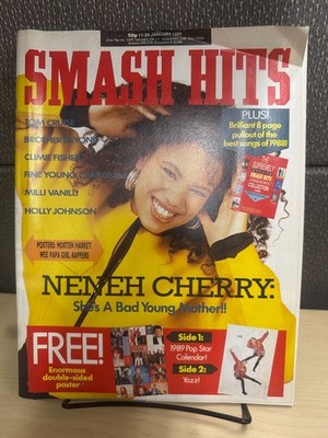 SMASH HITS MAGAZINE JAN 1989 - NENEH CHERRY/TOM CRUISE/MICHAEL JACKSON UK Mag