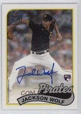 2024 Topps Series 1 1989 Topps Baseball Auto Jackson Wolf #89BA-JWO Auto bc8