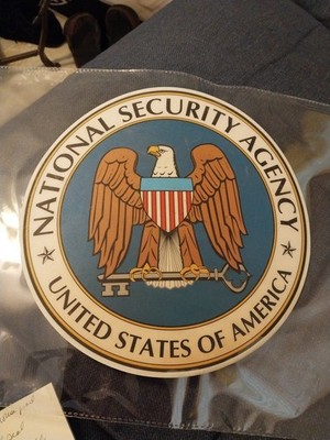 Rare Collectible National Security Agency Official Seal 10'' Mouse Pad NSA DOD 