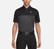 Nike Dri-FIT Victory Blocked Polo Golf Shirt FQ1118 010 Black / Gray Various SZ