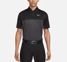 Nike Dri-FIT Victory+ Blocked Polo Golf Shirt FQ1118 010 Black / Gray Various SZ