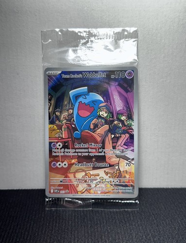 Team Rocket's Wobbuffet, Scarlet & Violet Black Star Promo #203, SEALED, NM