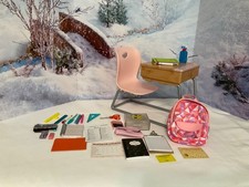 Our Generation 18 Doll Student Desk Supplies Academy School Classroom Pink