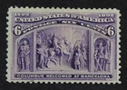 CKStamps: US Stamps Collection Scott#235 6c Columbian Mint HR OG