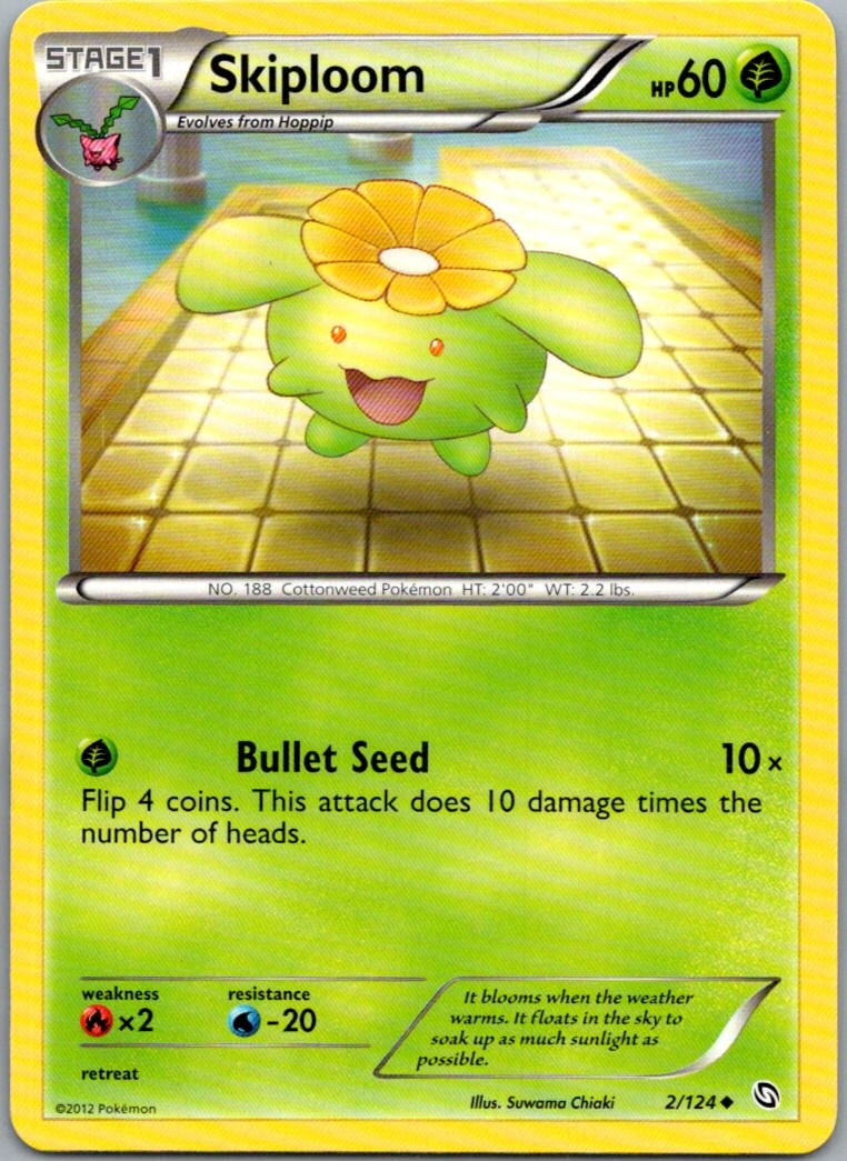 Skiploom 2/124 Uncommon Dragons Exalted Pokemon Lightly Played