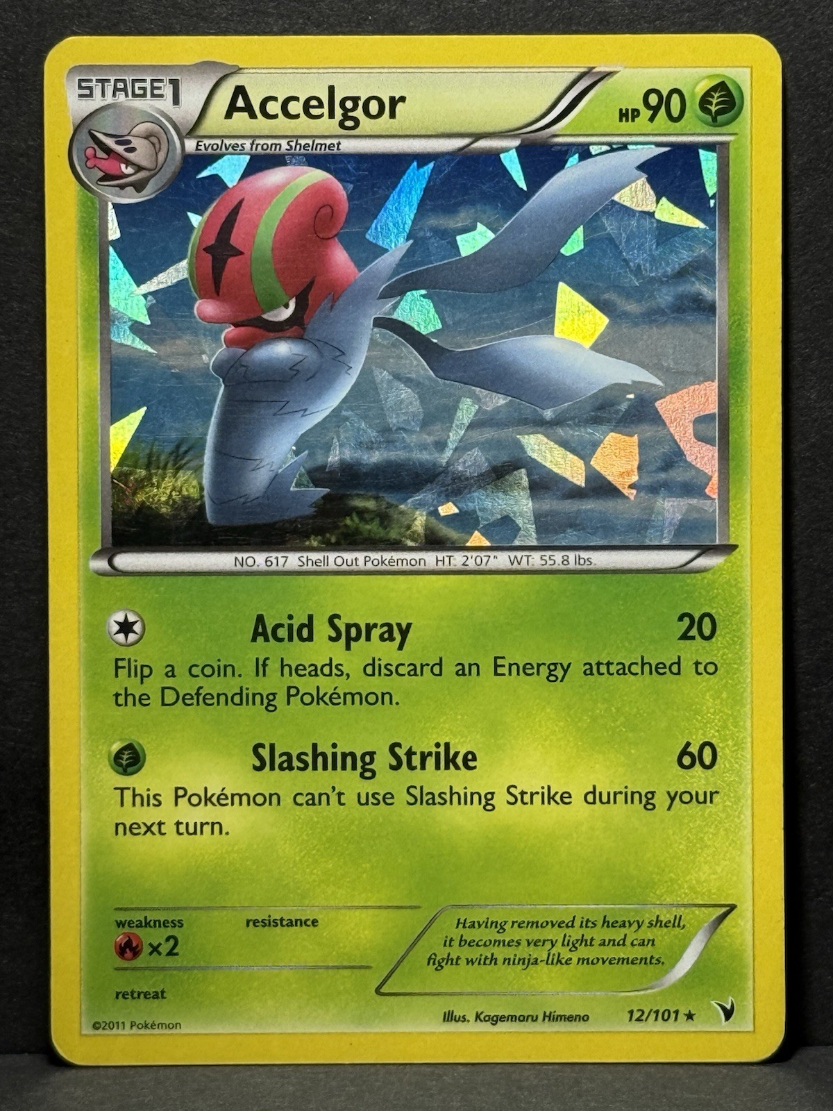 Accelgor 12/101 Noble Victories Cracked Ice Holo LP