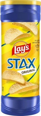 Lay s Stax Potato Crisps Chips, Original, Gluten Free, Canister Pa