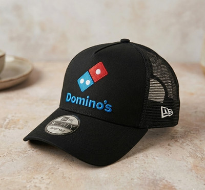 Domino's Pizza Hat Adjustable Trucker Mesh Cap Black Men's
