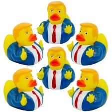 Pack of 6 President Rubber Ducks - Small 2.3 Inch, Rubber Duckies Exchange Gag