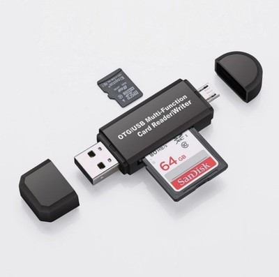 Micro USB OTG to USB 2.0 Adapter SD/Micro SD Card Reader With Standard USB Male