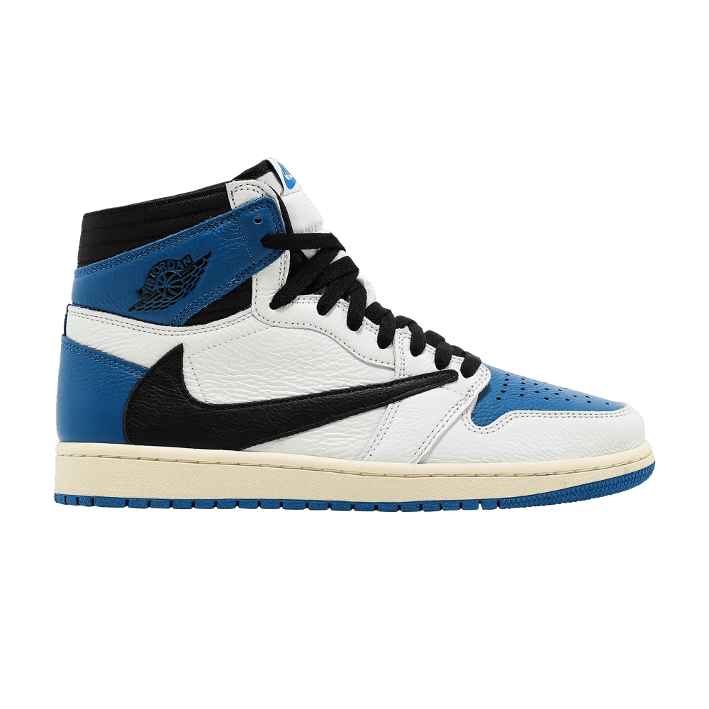 Jordan 1 Retro x Fragment Design x Travis Scott High Blue for Sale