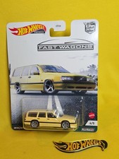Hot Wheels 1:64 Car Culture Fast Wagons Volvo 850 Estate Yellow & Gift 🔥X2