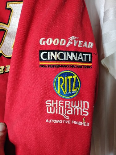 Vintage Chase Authentics NASCAR Dale Earnhardt Jr. Budweiser Jacket m Nice - Picture 9 of 10