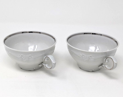 Winterling Bavaria Germany Platinum Heirloom 65 Set of 2 Teacups No Saucers