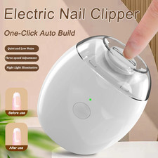 2-in-1 Electric Nail Clipper  Grinder with LED Light   Automatic Nail Trimmer
