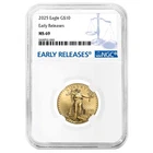 2025 $10 American Gold Eagle 1/4 oz NGC MS69 ER Blue Label