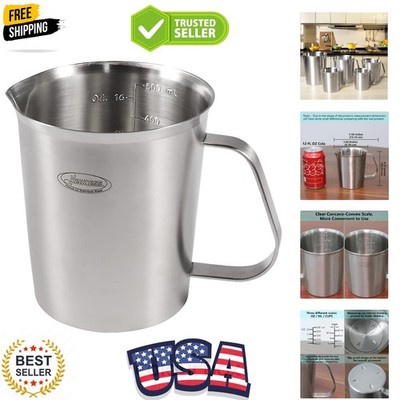 Stainless Steel Measuring Cup, Metal Measuring Cup with Handle Upgraded, 3 Ma...