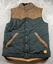 Red Head Ranch Vest Mens L Green Brown Puffer...