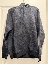 Image of Under Armour Mens Rival Fleece Camo AOP Hoodie Black Grey medium NWT
