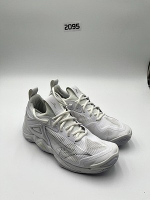 Mizuno Wave Momentum 3 Womens 8.5 Volleyball Shoes White Silver Athletic Sneaker