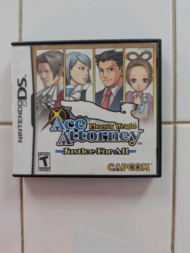 Phoenix Wright Ace Attorney Justice for All Nintendo DS 2006 Capcom w/ Manual &…