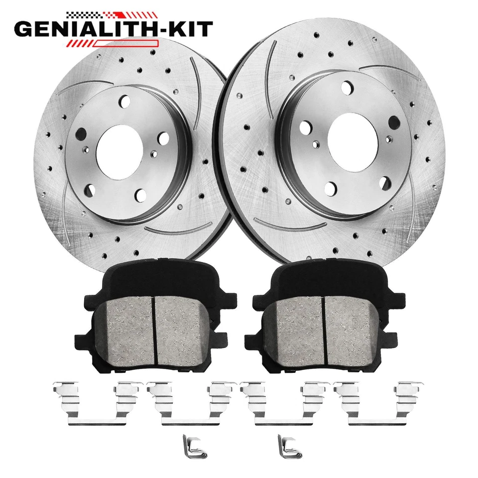 Front Drilled Rotors Brake Calipers & Pads for Toyota Camry Solara Lexus ES300 Foto 2 de 4