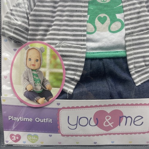 You & Me Bebé Muñeca Conjunto Sudadera con Capucha a Rayas con Orejas - Toys R Us - Imagen 4 de 4