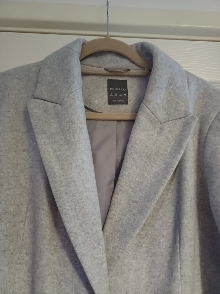Ladies Size 1618 Stunning Long Grey Soft Jacket/Coat By Primark eBay