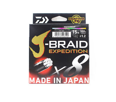 Daiwa P.E Line J Braid Expedition X8 300m 15lb Multi (3590) | eBay