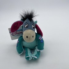 Disney Store Winnie the Pooh Dinosaur Eeyore Bean Bag Plush Toy 9" With Tags