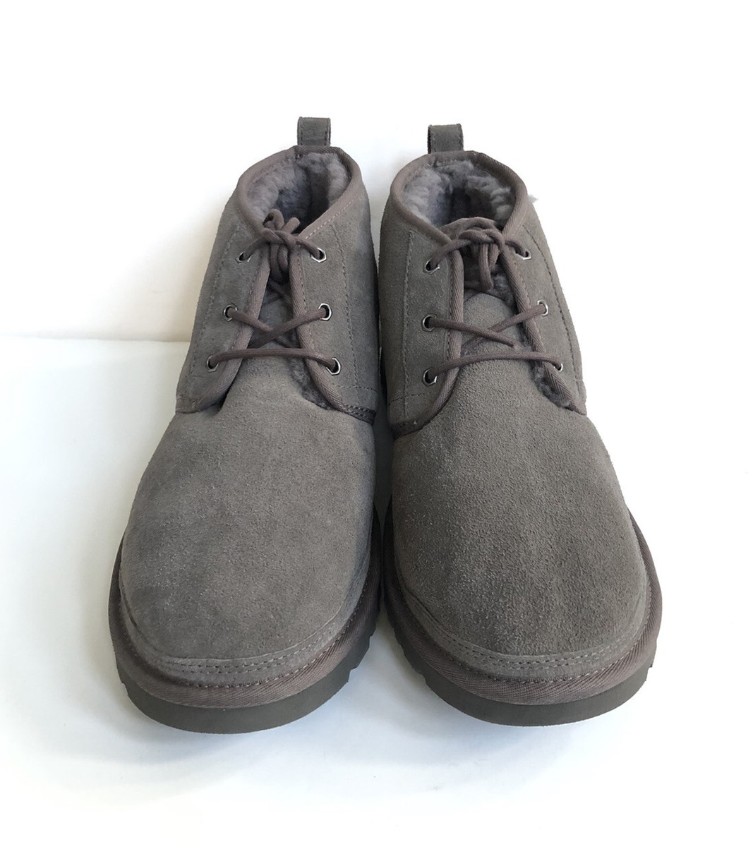 UGG MEN NEUMEL CHARCOAL FULLY LINE SHEARLING SUEDE SHOE US 9  display picture 1