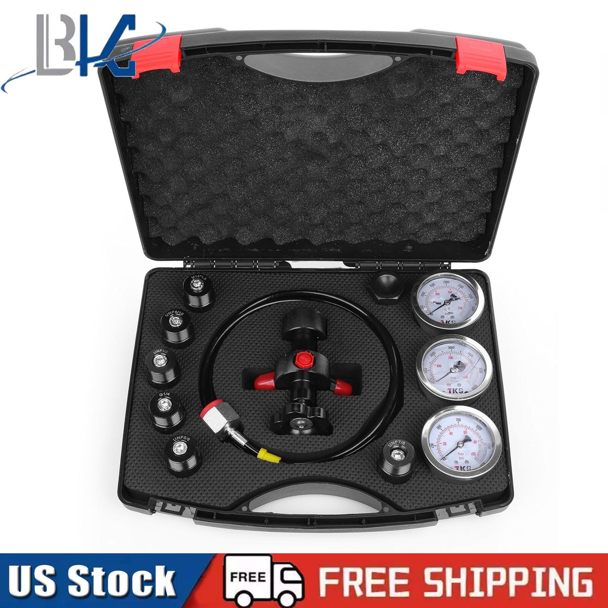 Hydraulic Nitrogen Accumulator Charging Kit, Nitrogen Pressure